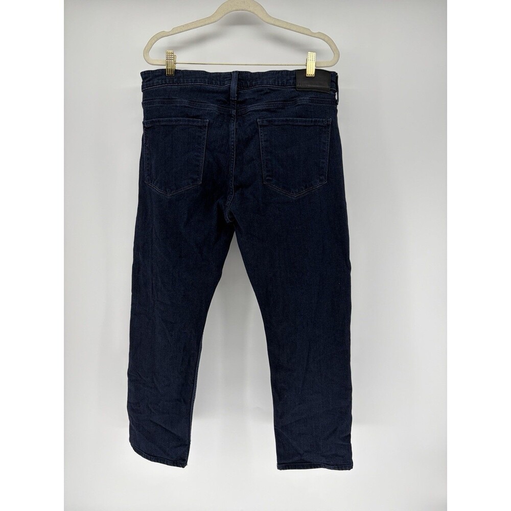PAIGE Mens Federal Jeans 34x25.5 Dark Wash Stretch Straight Slim Denim Made USA - Picture 4 of 10